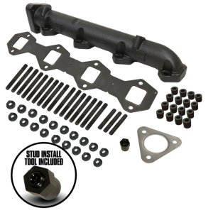 Ford F250 Performance Exhaust - Driver Side - BD Diesel - BD Diesel Driver Side Exhaust Manifold Kit with High-Silicon Ductile Casting - High Temp Black Coated - `11-`19